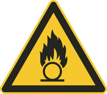 Warnschild "Brand-fördernde Stoffe"